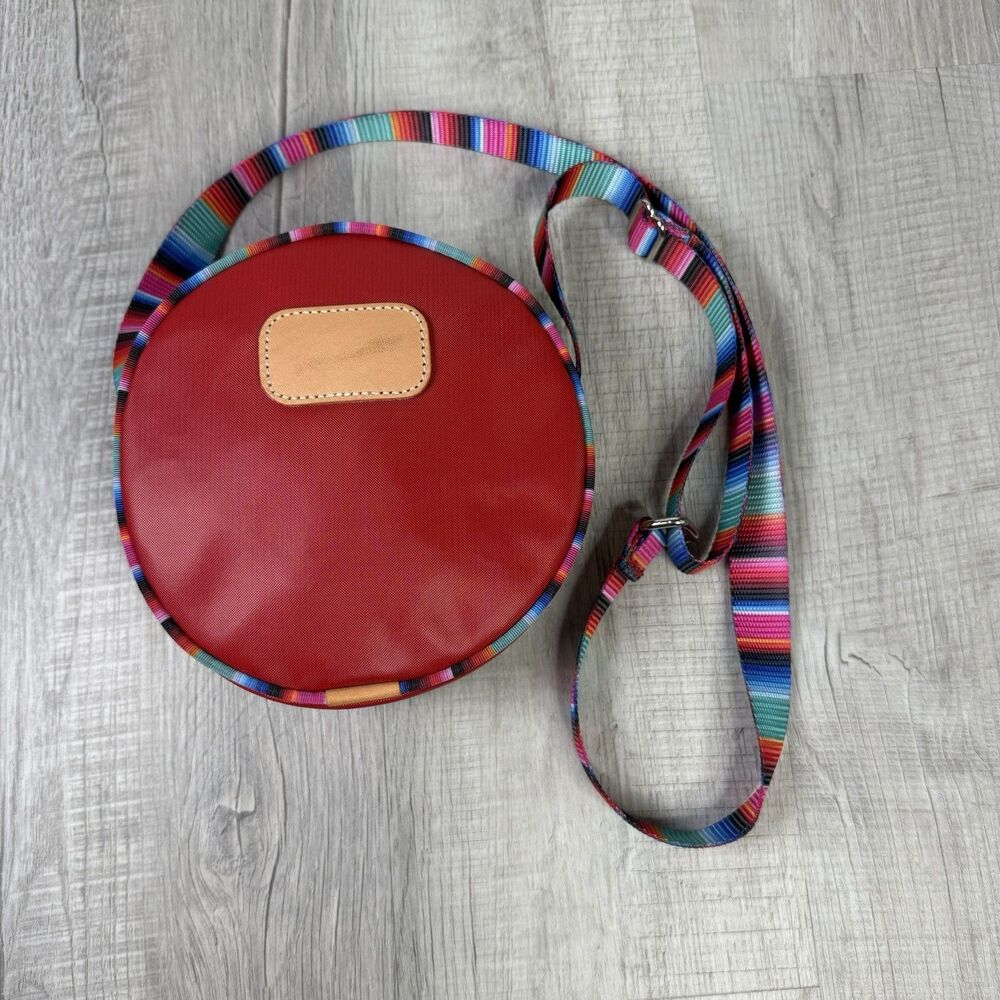 NEW Rare Jon Hart Design Luna Circle Purse Fiesta Red Western Tecovas Leather